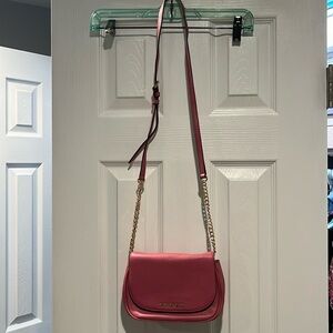 Pink Michael Kors crossbody leather bag